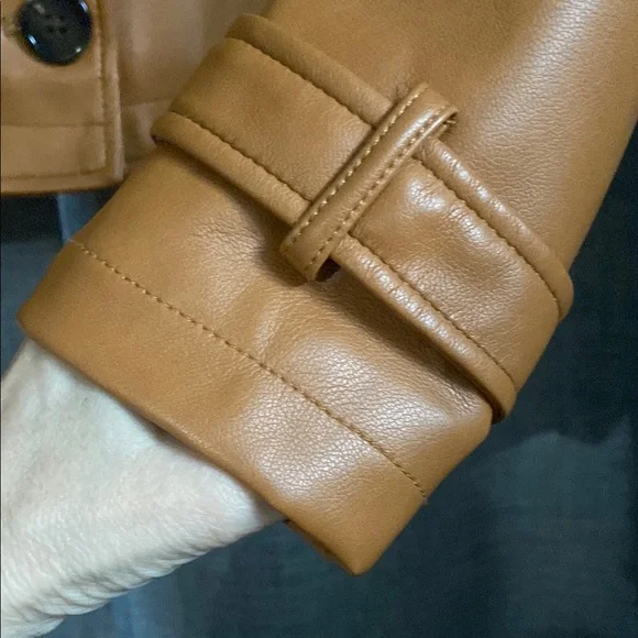 NWOT Avec Les Filles Crop Jacket Faux
Leather Warm Brown S - Picture 5 of 12